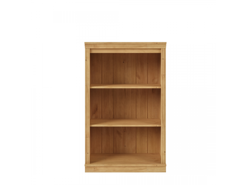 Estante de madeira com 1,19 m no acabamento cera natural / Coleção biblioteca